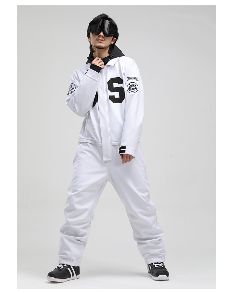 Men's Gsou Snow Winter Young Fashion 15k Waterproof One Piece Snowboard Suits