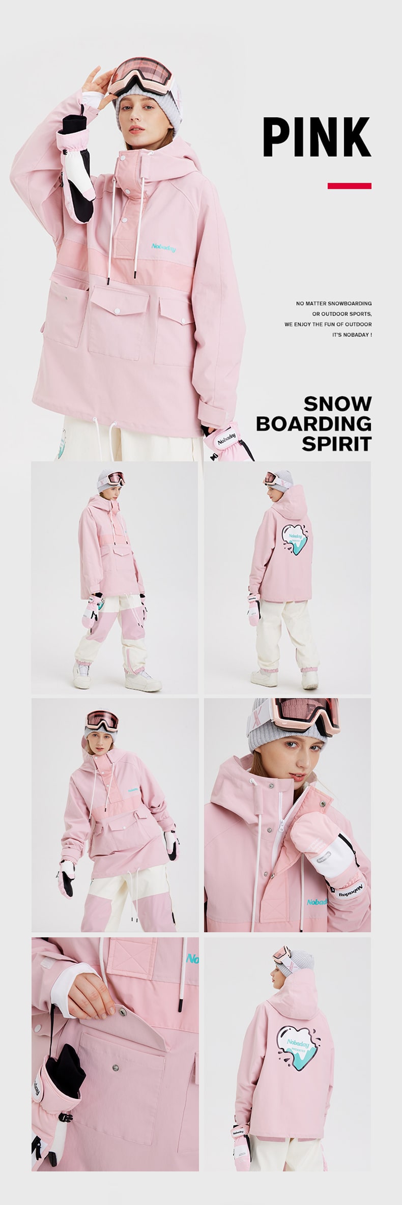 Nobaday Juicy Candy Retro Anorak Snowboard Jacket