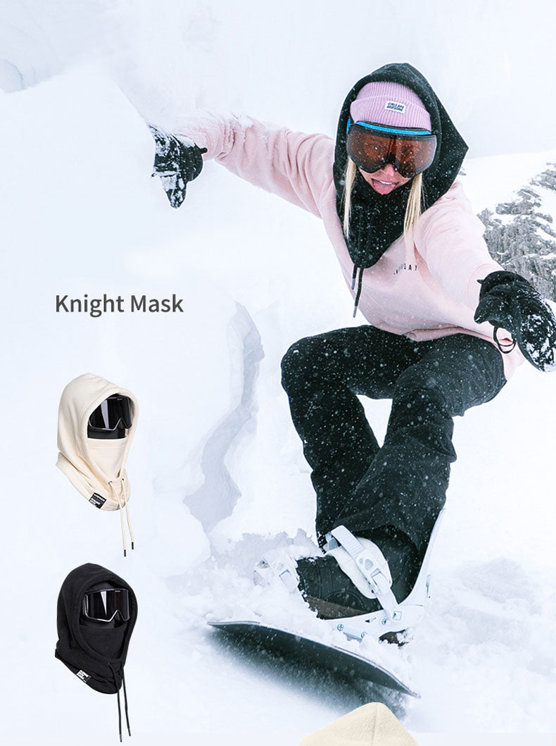 Nobaday Unisex Lycra DryTech Neck Warmer Hooded Ski Snowboard Facemask