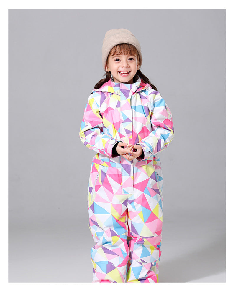 Girls One Piece New Style Fashion Ski Suits Winter Jumpsuit Snowsuits