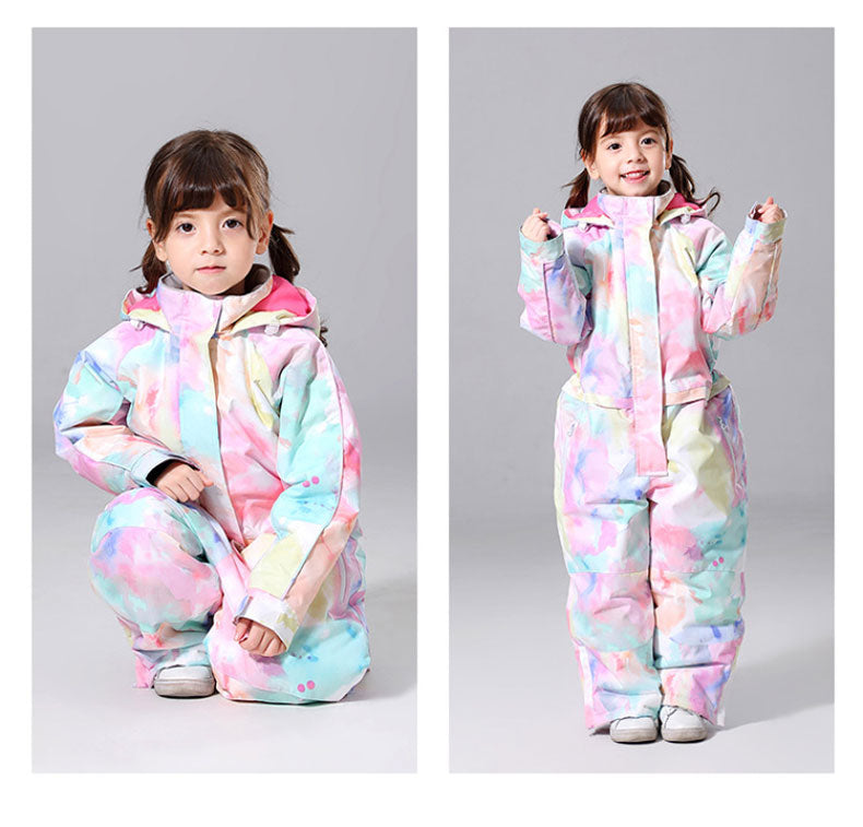 Girls One Piece New Style Fashion Ski Suits Winter Jumpsuit Snowsuits