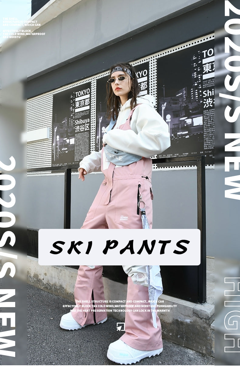 Women's Winter Mountain Slim Fit Ski Pants Overall Bib Snow Pants
