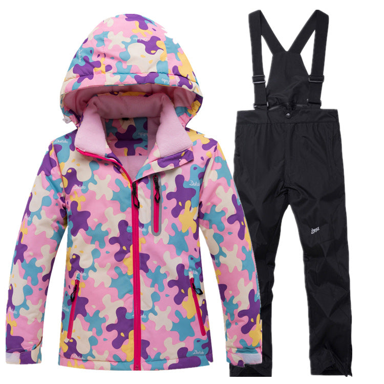 Girls Arctic Queen Fashion Cute Winter Sports Waterproof Snow Suits