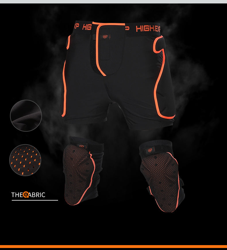 High Experience Unisex Total Impact Protective Shorts / Knee Pads