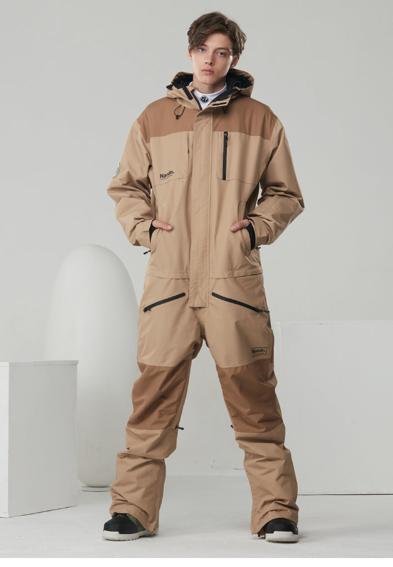 Nandn Mountains Pro Winter Outdoor Sportswear Waterproof One Piece Snowboard Suits