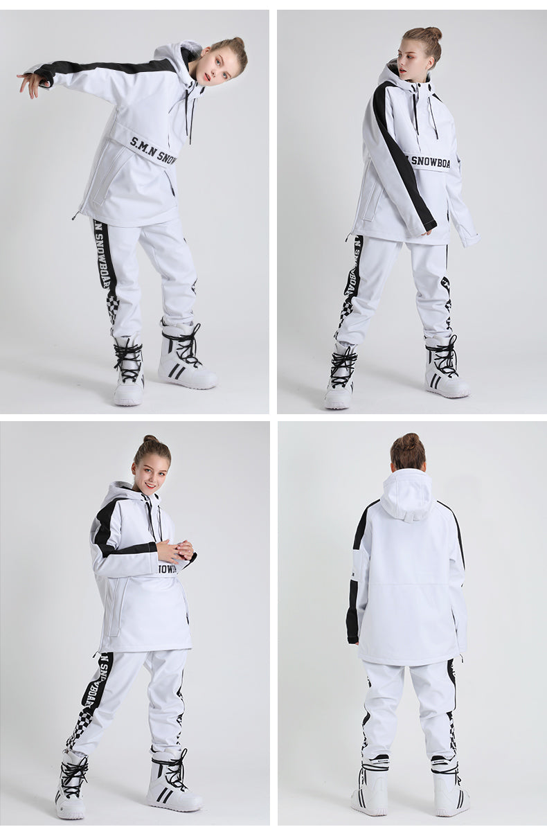 Womens SMN Top Fashion Snowboard Suit Snowsuit Jacket & Pants Set