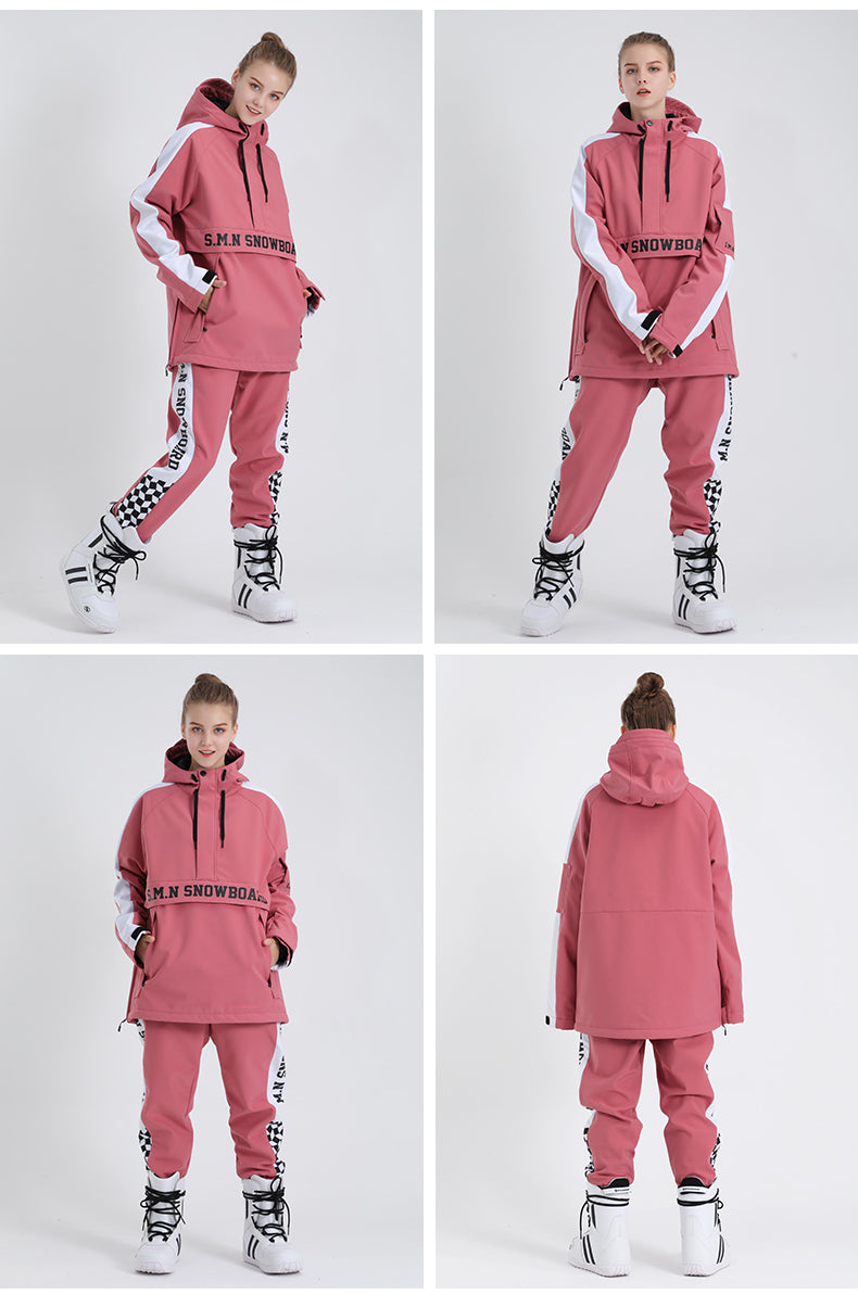 Womens SMN Top Fashion Snowboard Suit Snowsuit Jacket & Pants Set