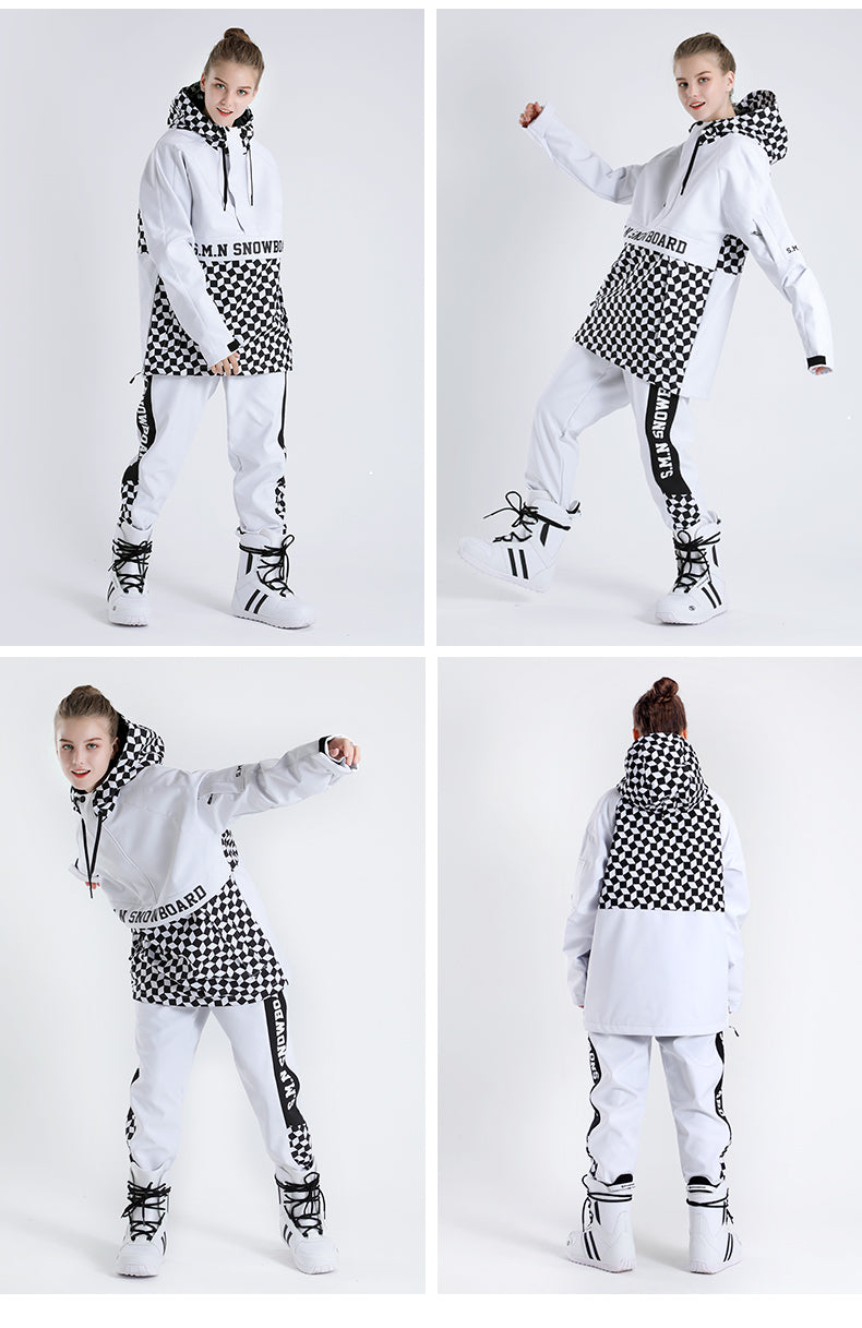 Womens SMN Top Fashion Snowboard Suit Snowsuit Jacket & Pants Set