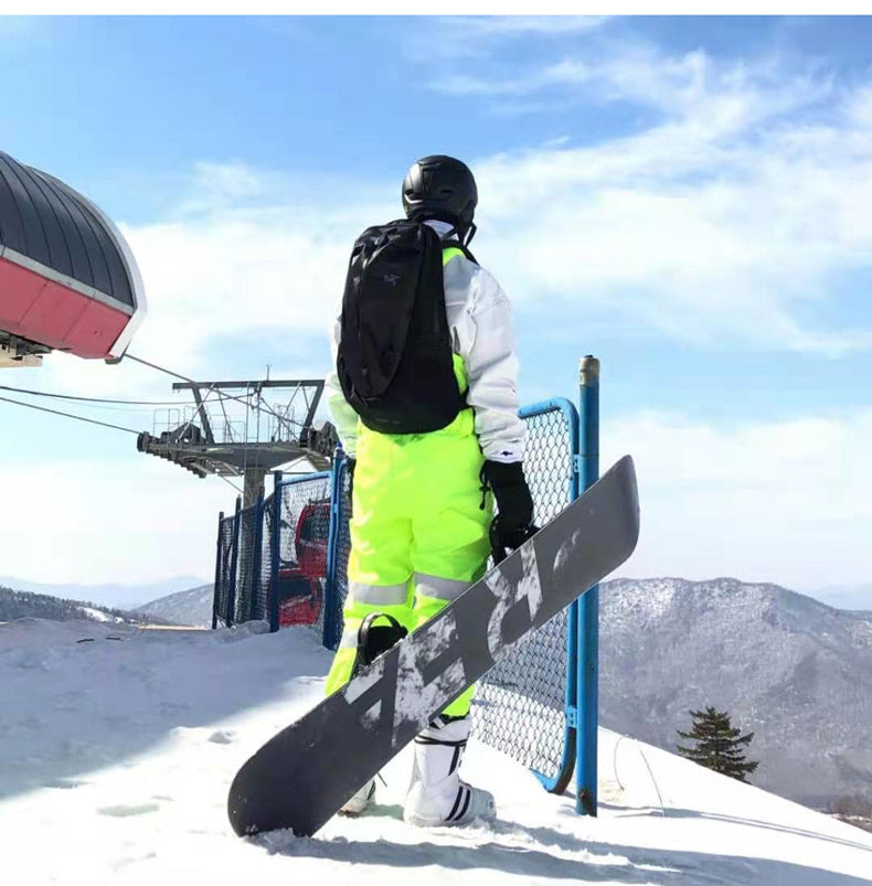 Men's Unisex North White Rosco Reflective Ski Pants Snow Bibs