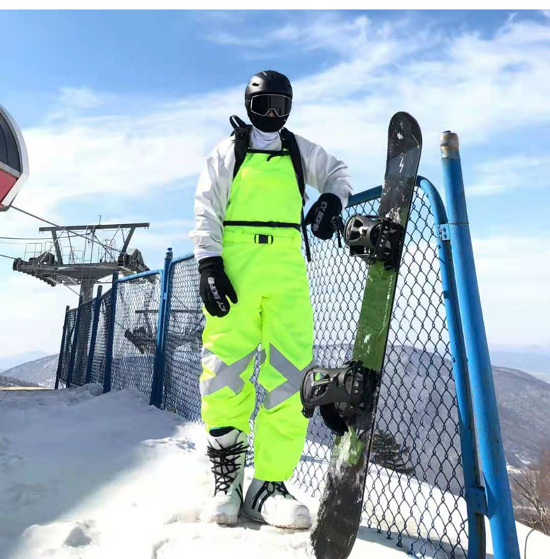 Women's Unisex North White Rosco Reflective Ski Pants Snow Bibs