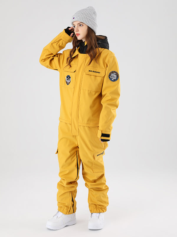 Women's Searipe Mountain Slope Star One Piece Snowsuit Ski Jumpsuit ...