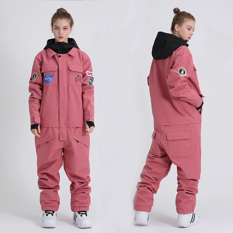 Women's SMN Nasa Ski Jumpsuit Slope Star Ski Suit Winter Snowsuits ...