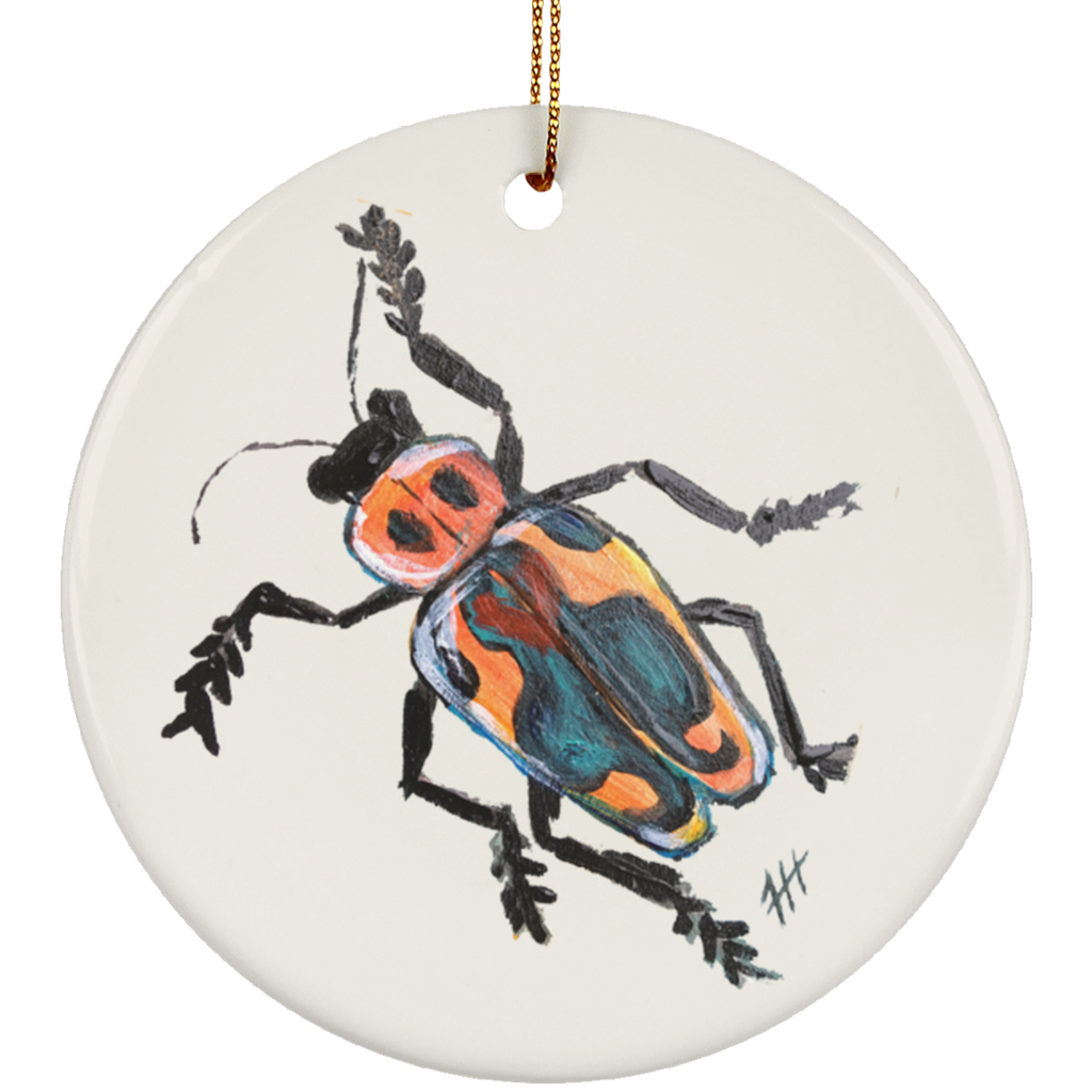 Fire Beetle Ornament – Honey Hilliard Art