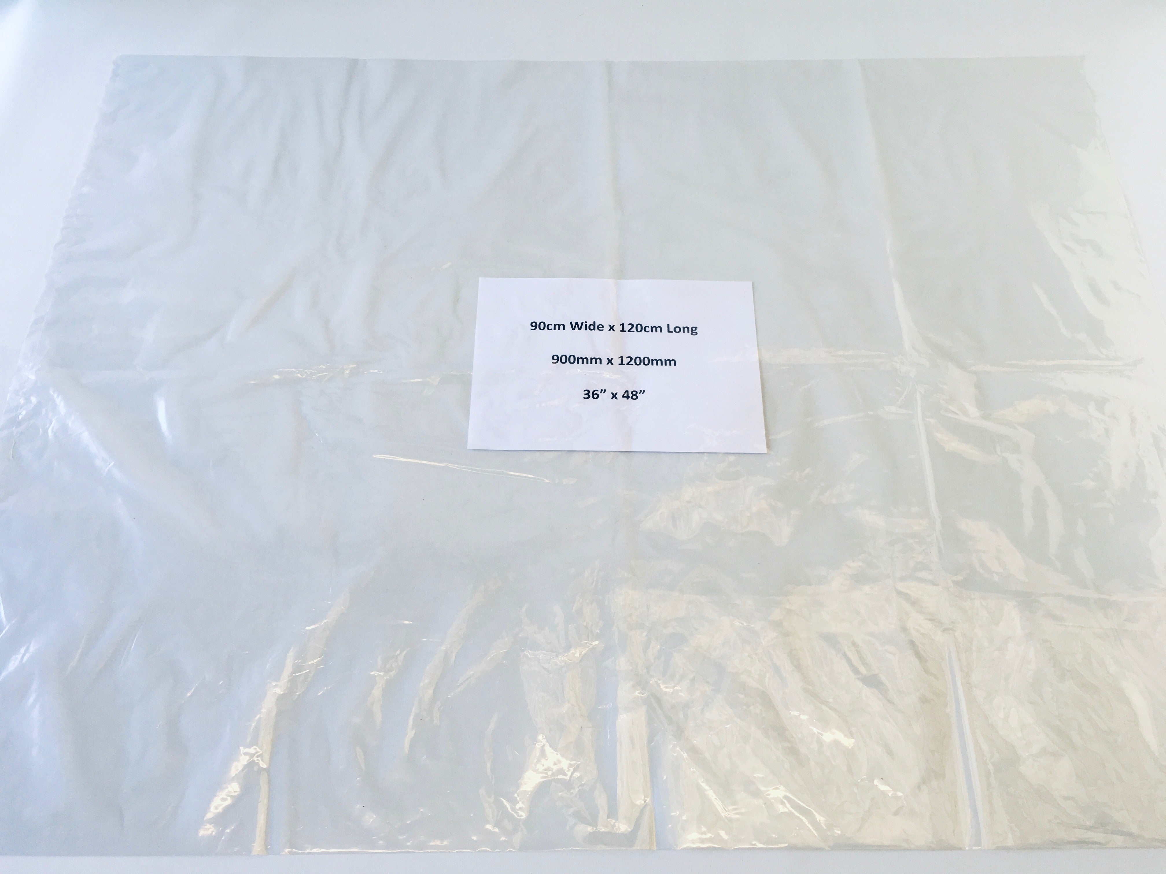 large clear polythene bags