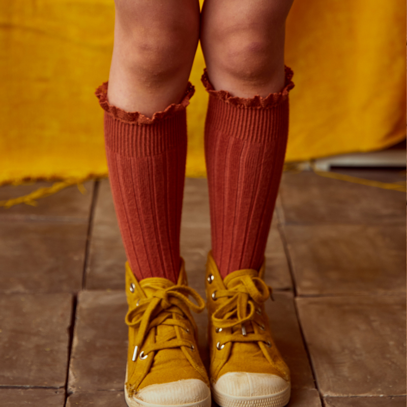 red knee socks toddler