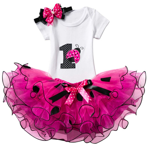 1st Birthday Tutu Set - Polka Dot Lady Bug