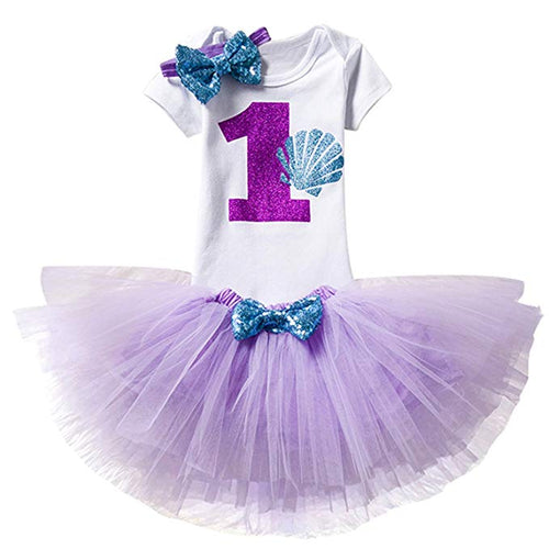 1st Birthday Tutu Set - Purple Mermaid