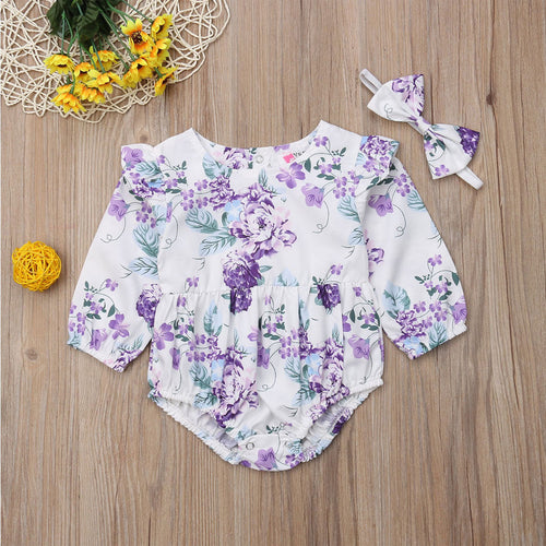 Floral Baby Romper Set