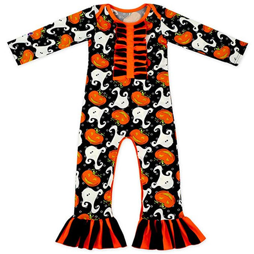 Halloween Print Ruffled Jumper