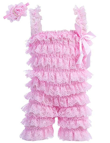 lace ruffle romper baby