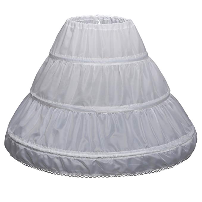 Little Girls Petticoat, White 3-Layered Petticoat