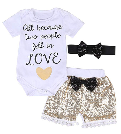 Love Gold Sequin Outfit