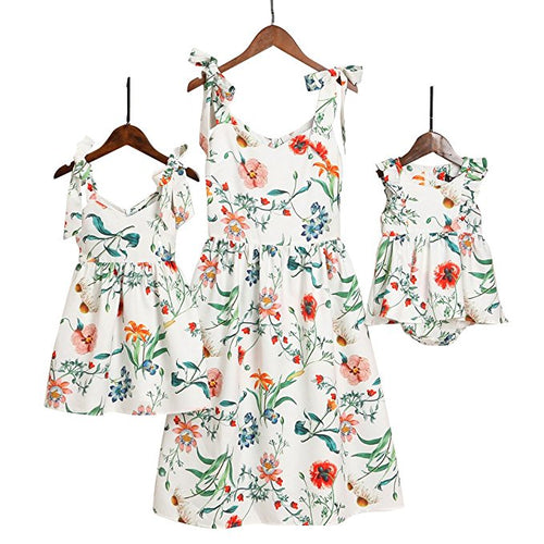 Mommy and Me Chiffon Floral Dress