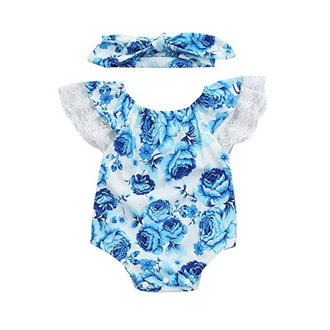 baby girl blue romper