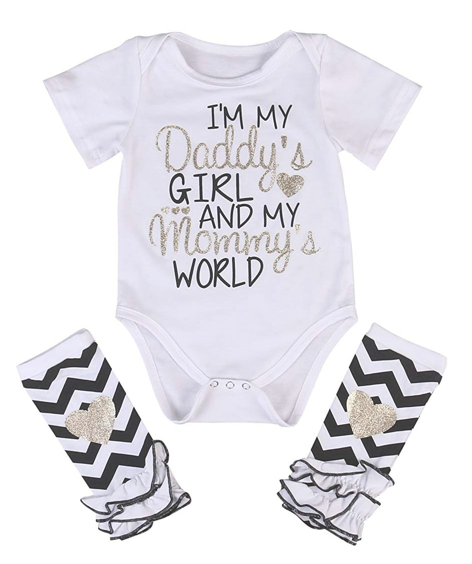 daddy's girl and mommy's world onesie