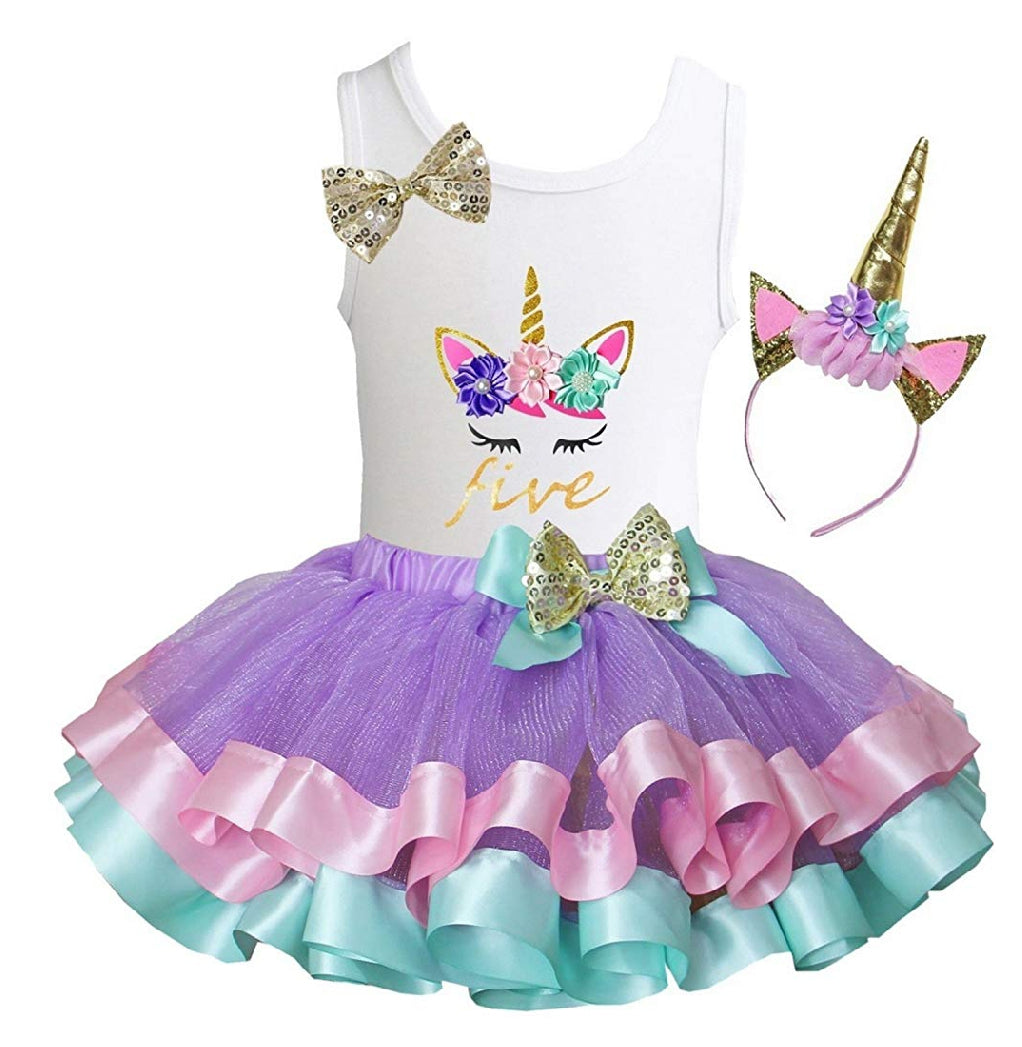 unicorn 5th birthday outfit