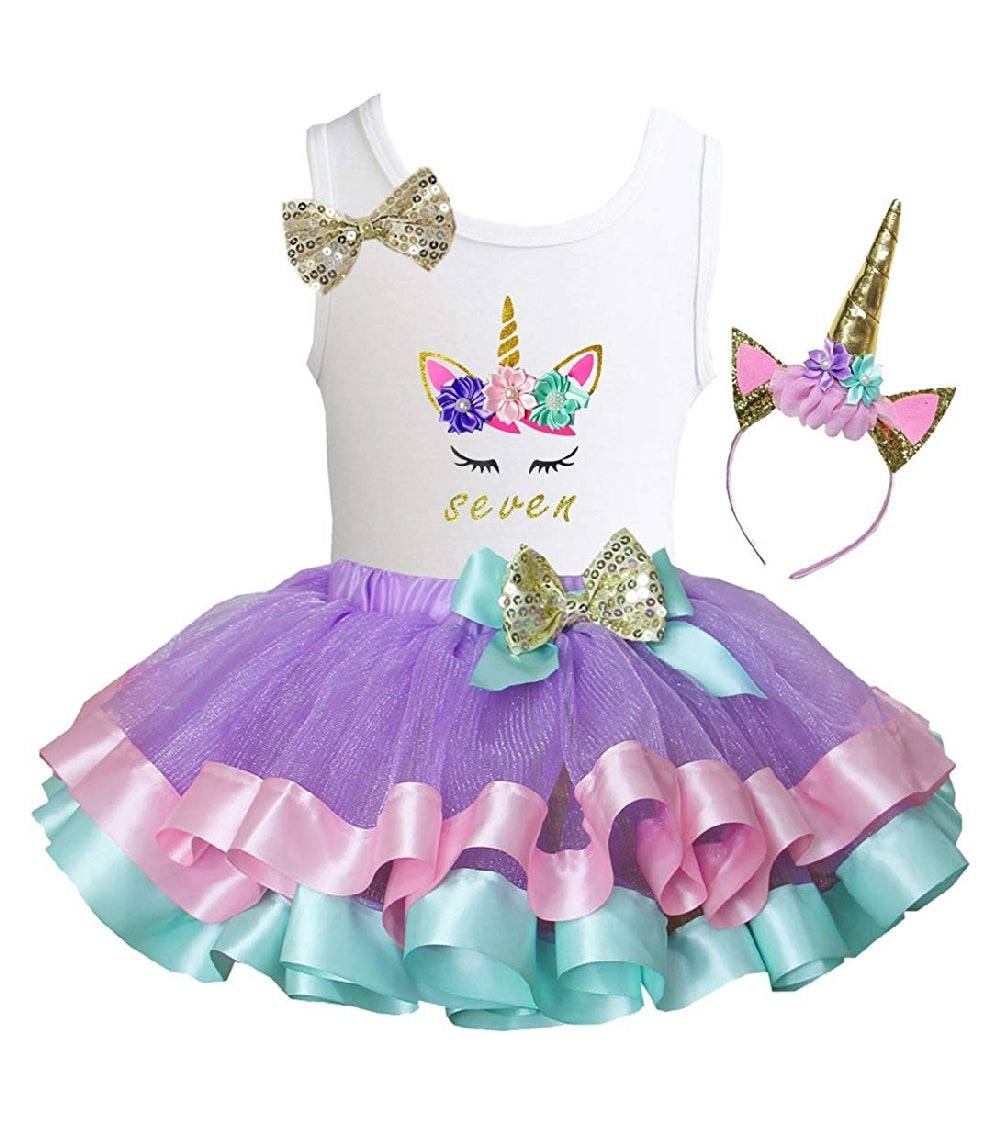 unicorn gown for 7th birthday