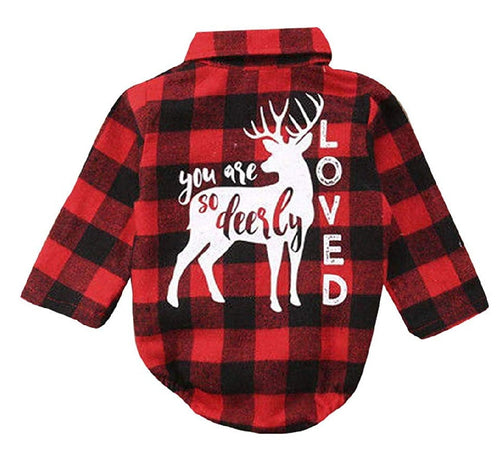 Holiday Plaid Deer Romper