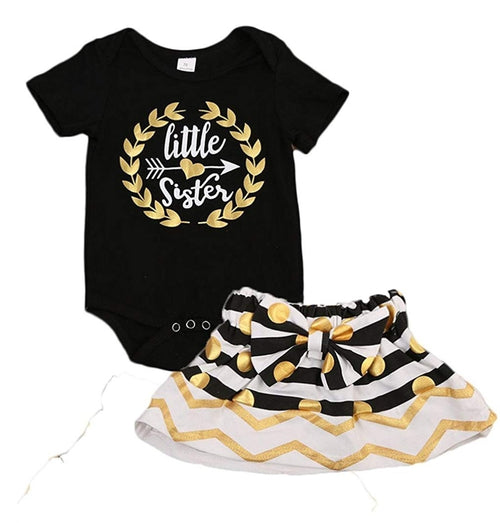 Little Sister Outfit - Black & Gold