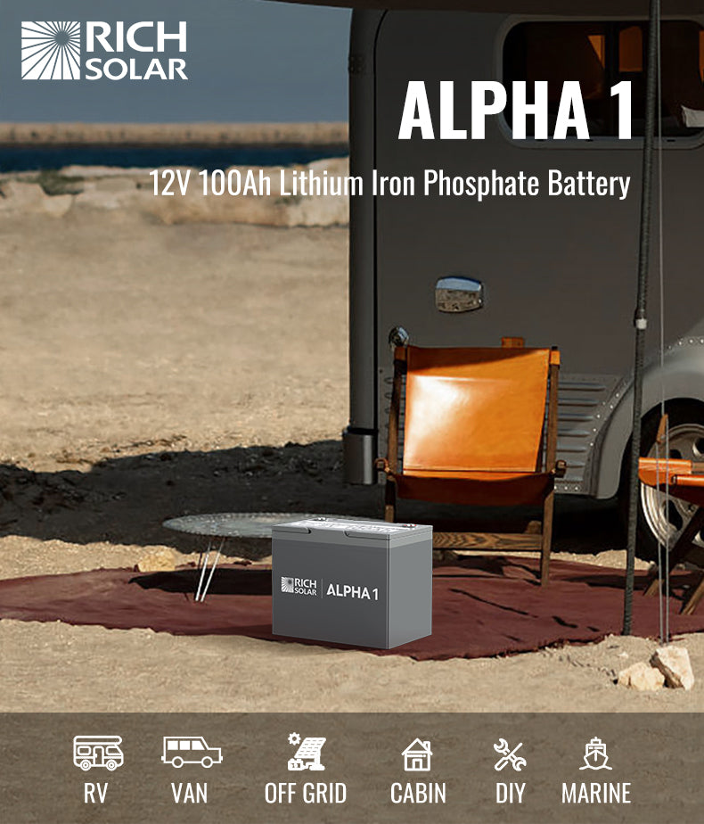 ALPHA1 12V 100Ah Lithium lron Phosphate Battery