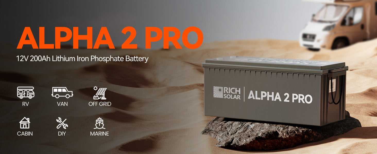 ALPHA 2 PRO 12V 200Ah Lithium lron Phosphate Battery