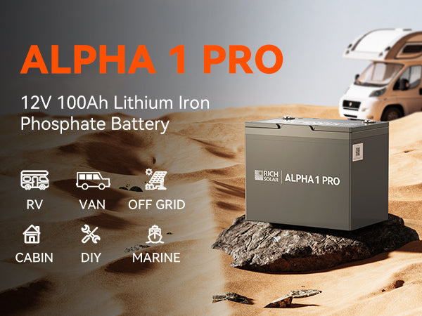 ALPHA1 PRO 12V 100Ah Lithium lron Phosphate Battery