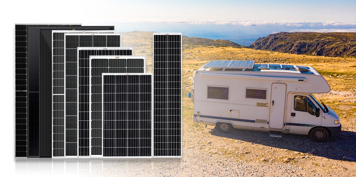 Solar panels on an RV, providing clean energy for a mobile lifestyle.