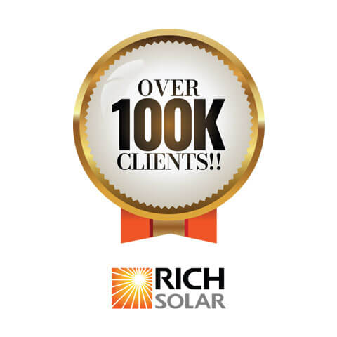 Rich Solar have over 100k satifeid clients