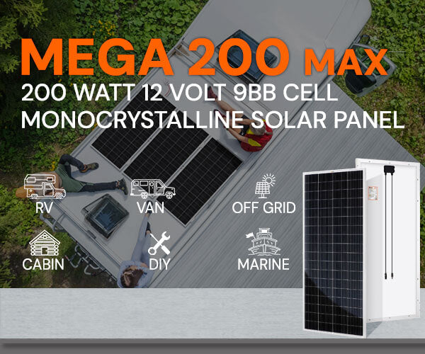 Mega 200 Watt 24 Volt Solar Panel Mobile