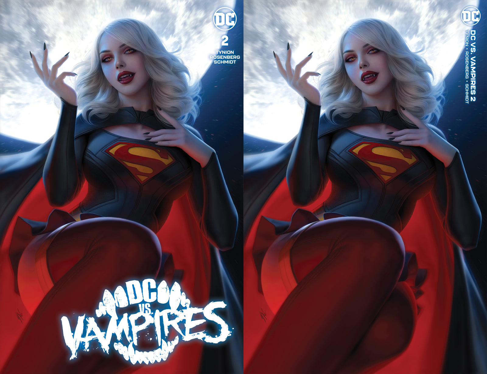 DC VS VAMPIRES #2 WARREN LOUW SUPERGIRL TRADE DRESS & VIRGIN