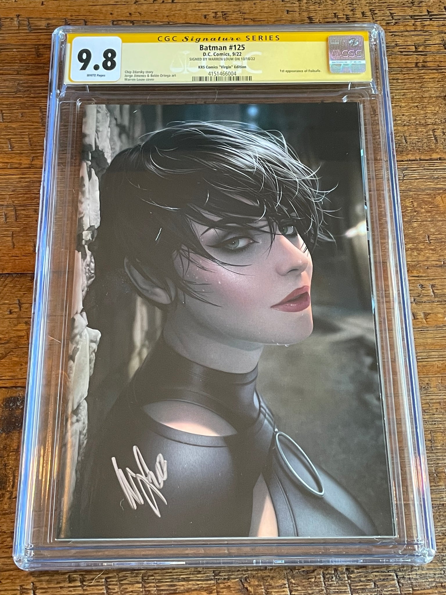 Batman 125 Cgc Ss 98 Warren Louw Signed Catwoman Virgin Variant B East Side Comics 4221