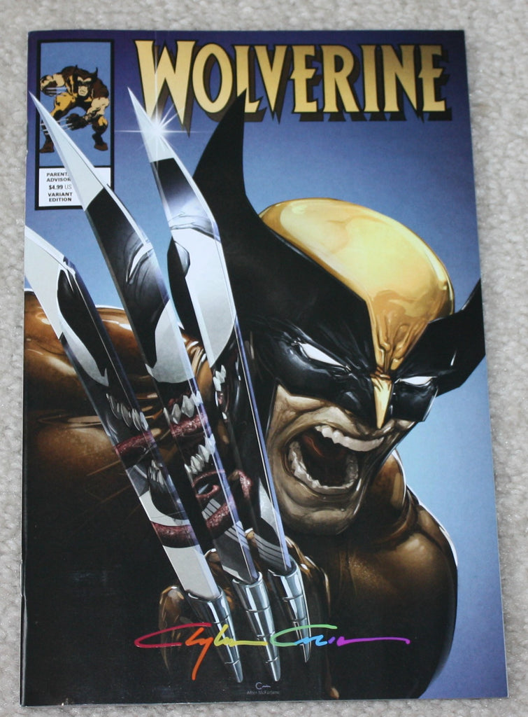 WOLVERINE #8 / #350 CLAYTON CRAIN INFINITY SIGNED COA HOMAGE HULK VENOM  LOGO VARIANT-A