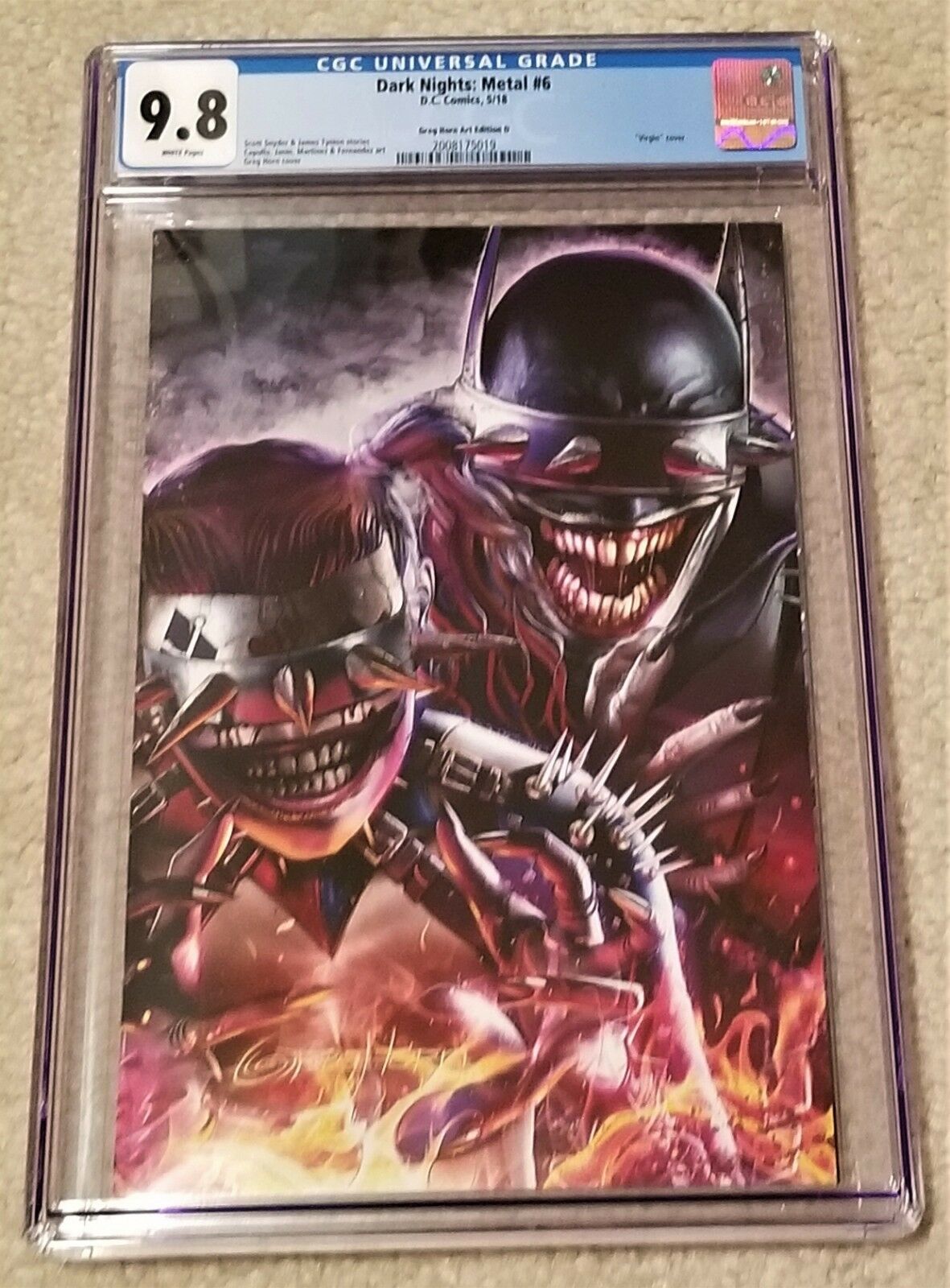 DARK NIGHTS METAL 6 CGC  GREG HORN 1st HARLEY QUINN WHO LAUGHS ART –  East Side Comics