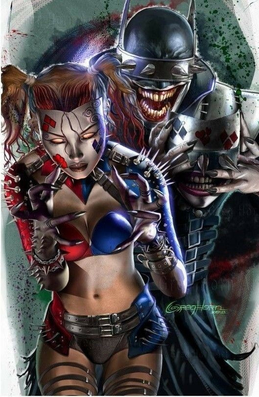 Top 99+ imagen batman metal harley quinn