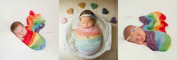 Rainbow Wrap - Rainbow Baby Photo Prop - Newborn Photo Props Canada - Tiny Tot Prop Shop