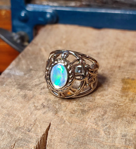 Finished opal ring