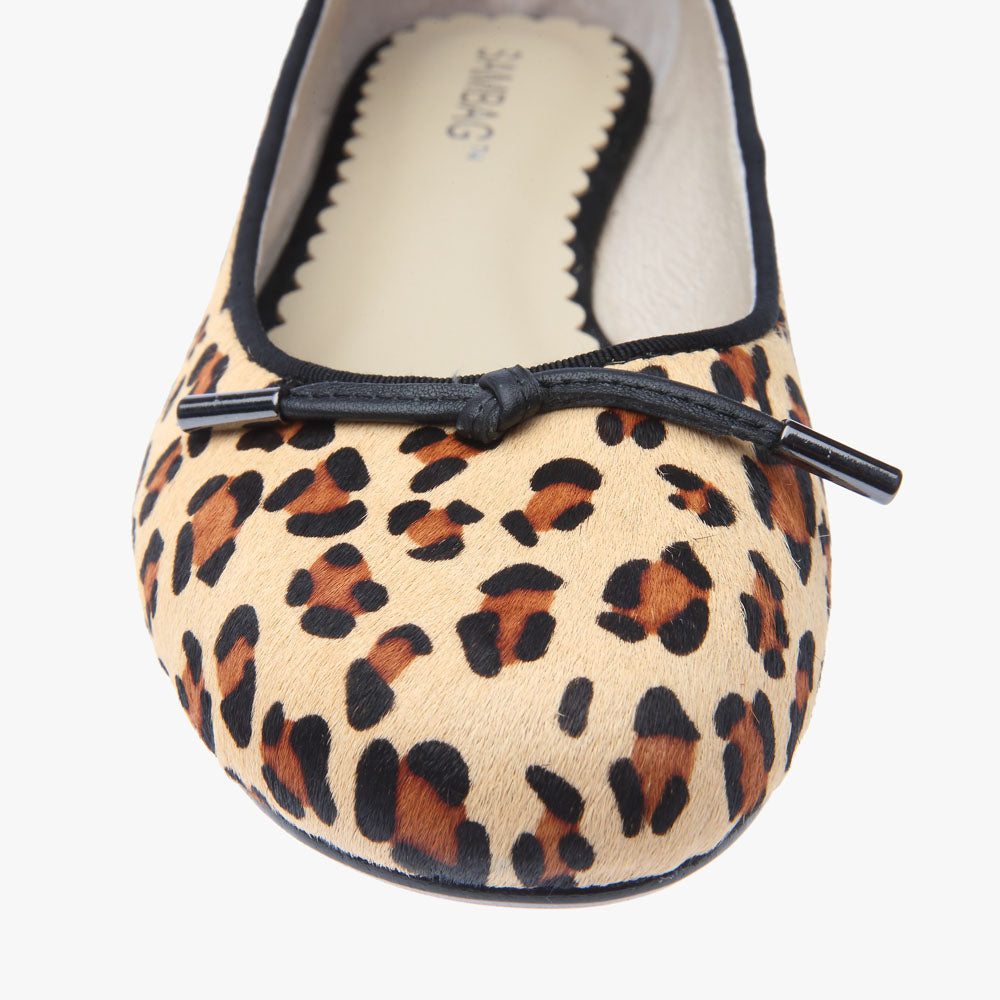 flat leopard booties