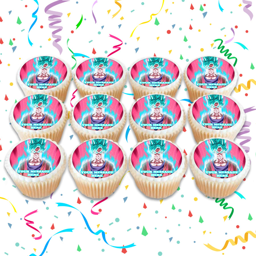 Dragon Ball Z Edible Cupcake Toppers 12 Images Cake Image Icing Suga Partycreationz