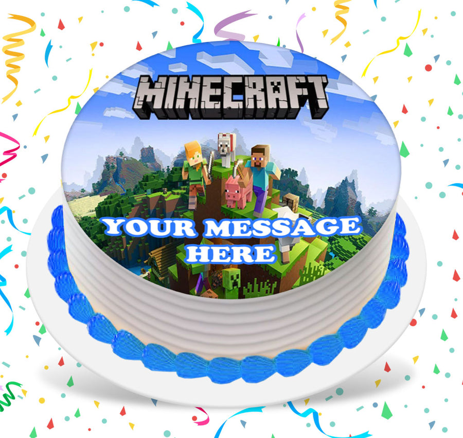 Video Games Partycreationz - minecraft and roblox cake