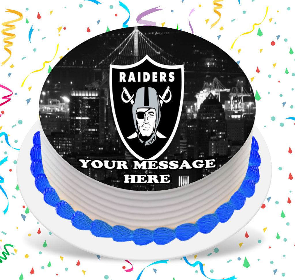 happy birthday raiders cake